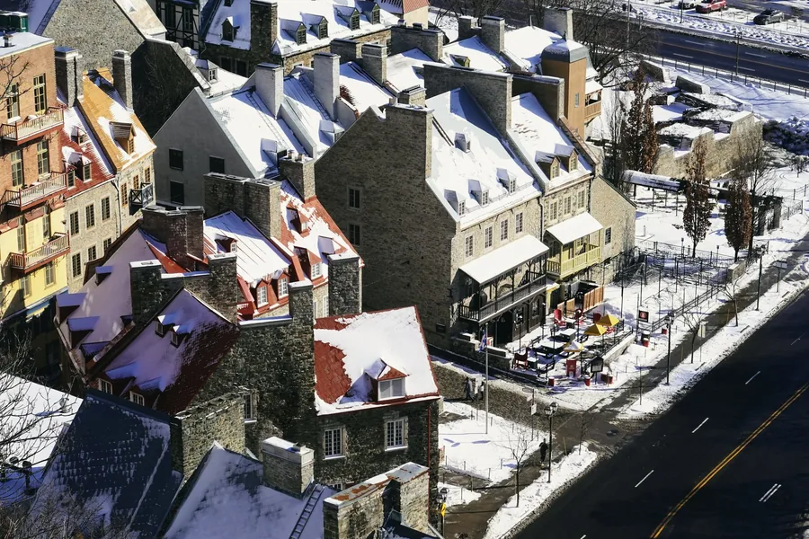 Toits de Québec en hiver